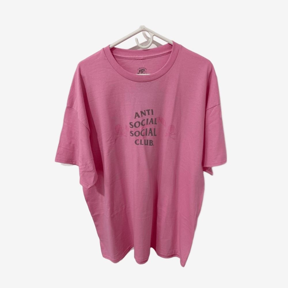 Anti Social Social Club mastermind Men's T-Shirt Pink 2X-Large Cotton Crew GUC
